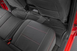 Chevrolet Silverado 1500 Floor Mats - Front + Rear - Rough Country - Flex-Fit - '14-'18